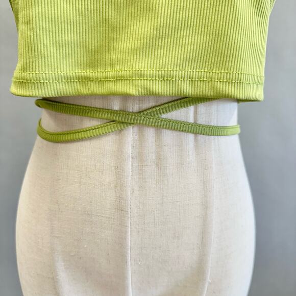 Don't Trip Mac Miller lime green wrap for ribbed mock neck tank top size small - Picture 4 of 14